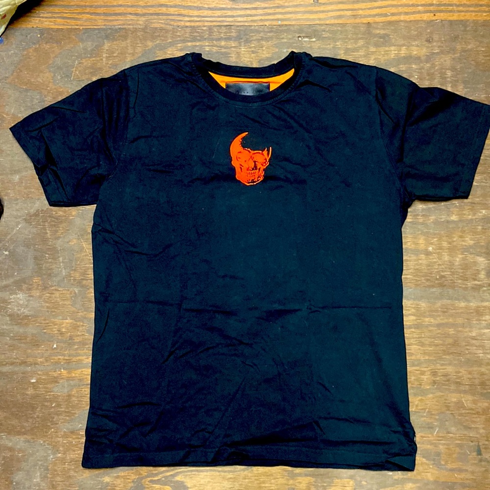 Philipp Plein Homme limited edition crewneck t-shirt neon orange skull med-lg